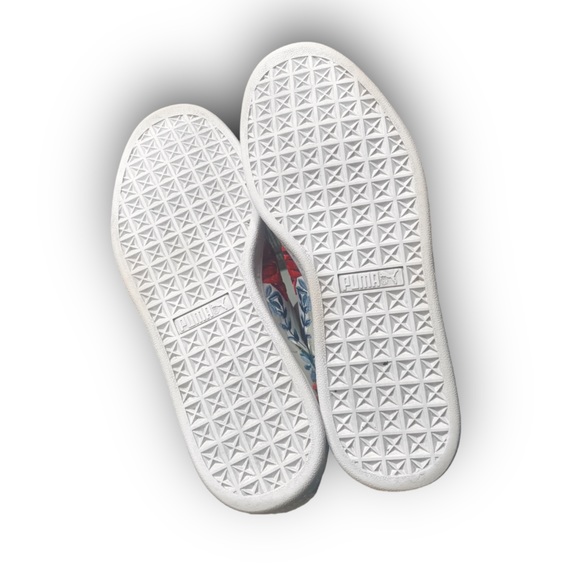 PUMA Suede Hyper Embelished Women’s Glacier Grey/White Sneakers Size 7 - Picture 3 of 6